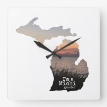 Michigander Silhouette med typografi