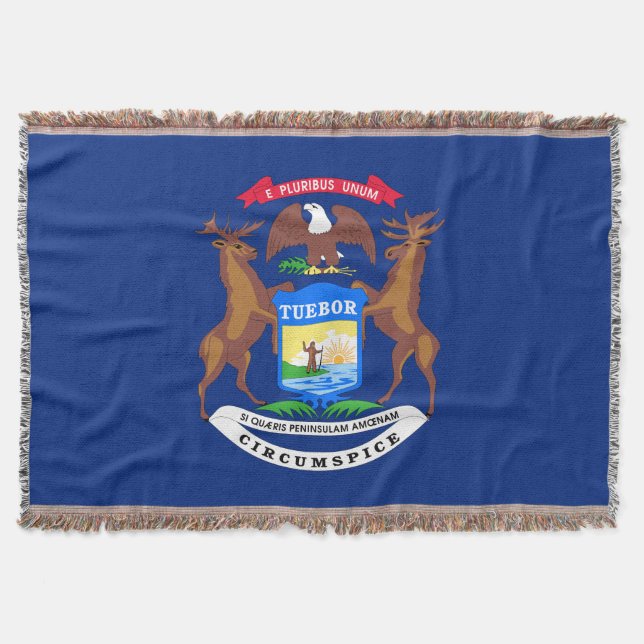 Michiganflagga Mysfilt (Framsidan)