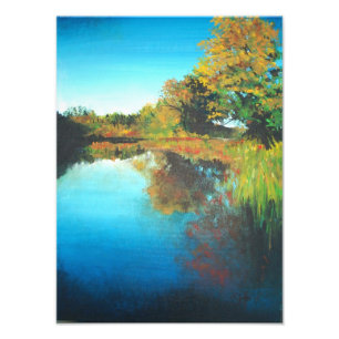 Michiganfloden Painting Fotoutskrift Fototryck