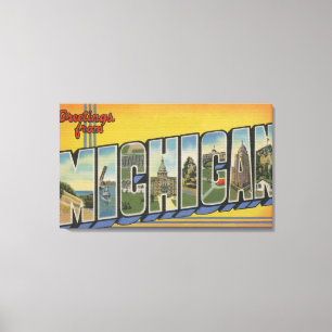 MichiganLarge brev ScenesMichigan Canvastryck