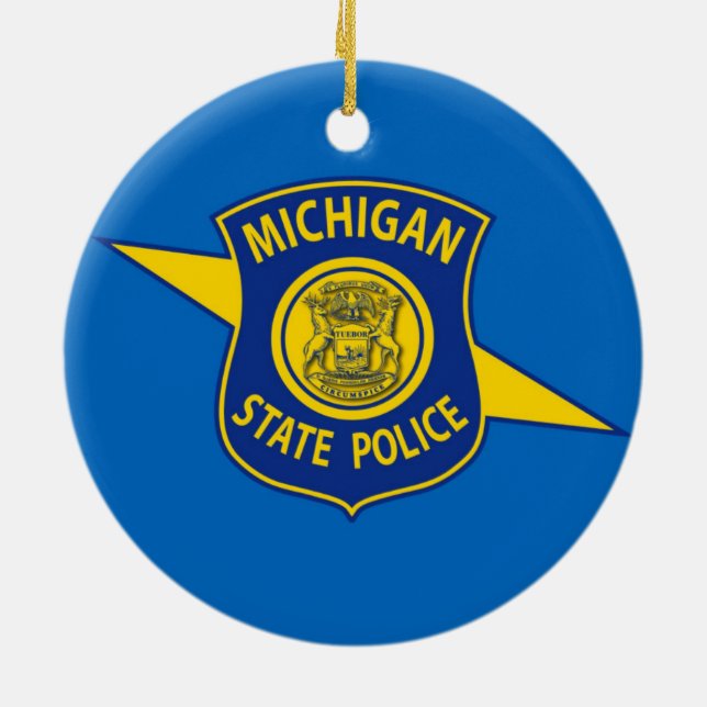 Michiganpolisprydnad Julgransprydnad Keramik (Baksidan)