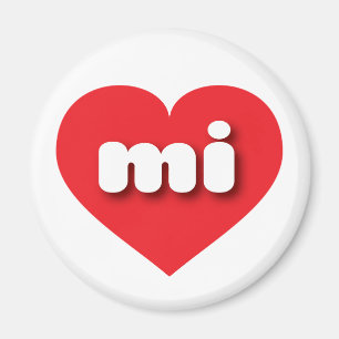 Michiganrött hjärta - I kärlek mi Magnet