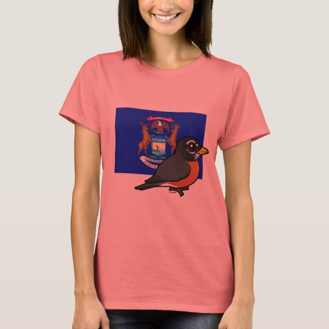 Michigans delstat: American Robin Tee (Framsida)