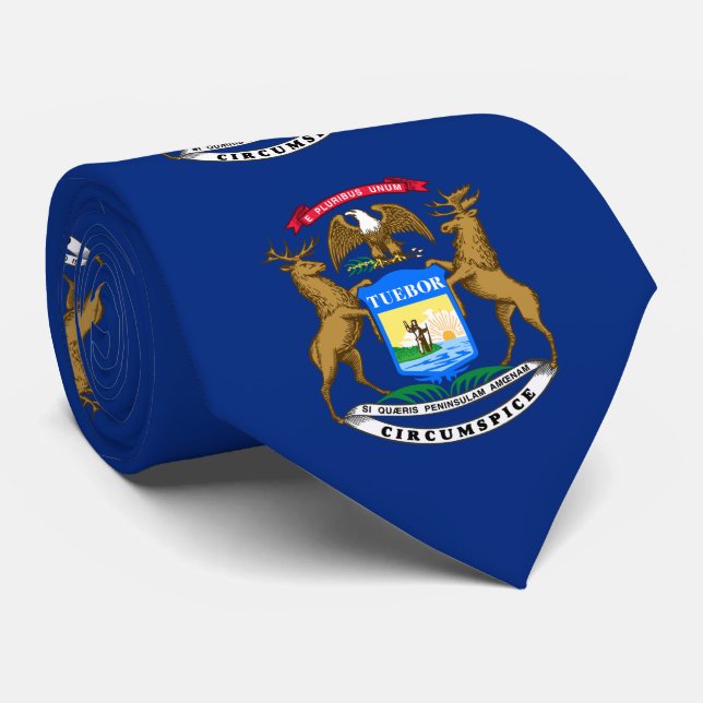 Michigans delstatsflagga slips (Rullad)