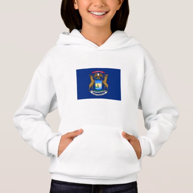 Michigans delstatsflagga t shirt (Framsida)