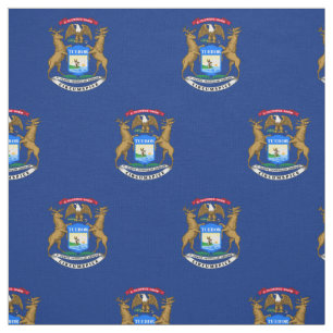 Michigans delstatsflagga tyg