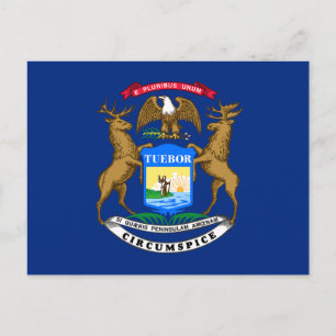Michigans delstatsflagga vykort