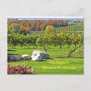 MICHIGANS GAMLA UPPDRAG PENINSULA I FALL VYKORT