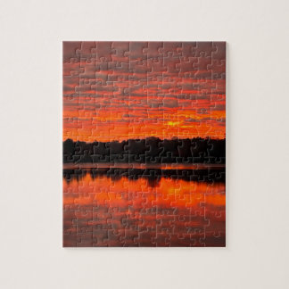 Michigans Lyon Lake Soluppgång Pussel