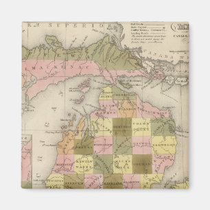 Michigans nya Karta Magnet