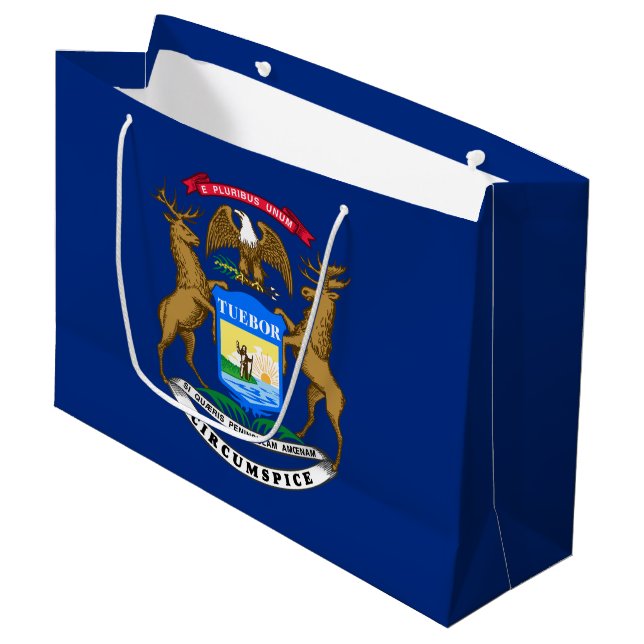 Michigans statsflagga (Framsidan Vinklad)
