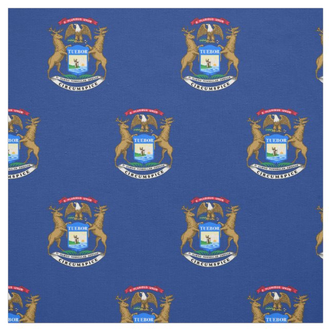 Michigans statsflagga tyg (Provkarta)