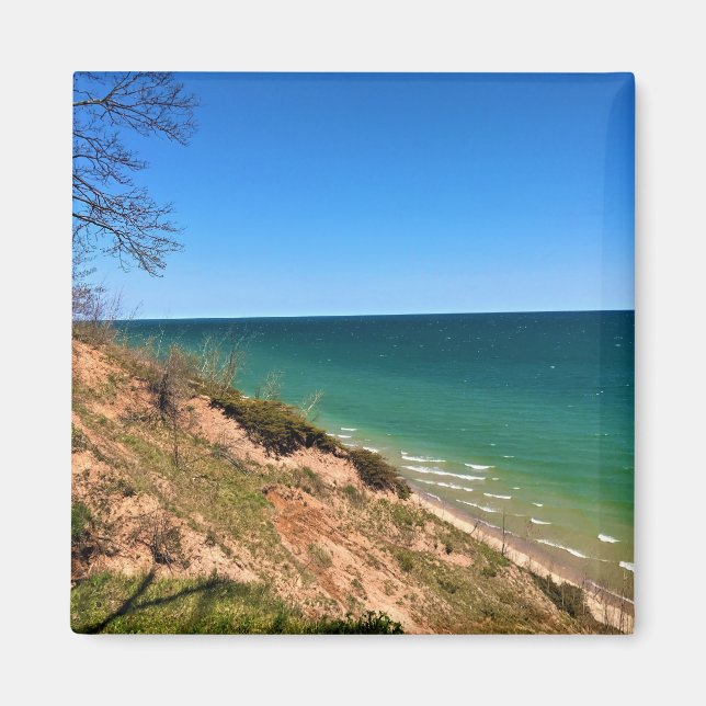 Michigansjön, Port Washington, WI Magnet (Framsidan)