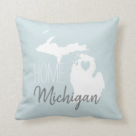Michiganska staten karta kärlek kudde