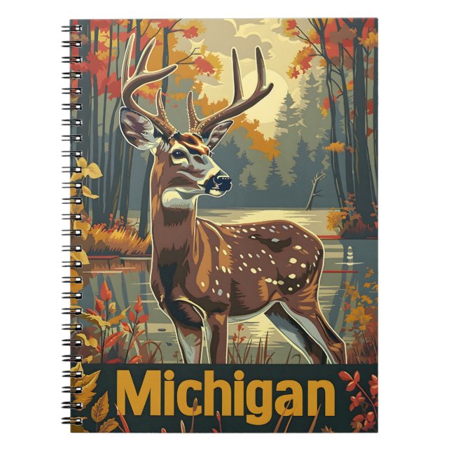 Michiganskäggig hjort anteckningsbok (Framsidan)