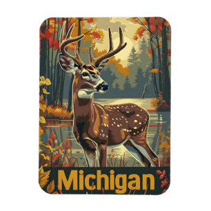 Michiganskäggig hjort magnet