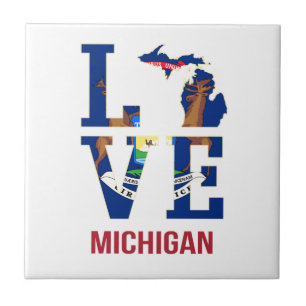 Michiganstaten kärlek kakelplatta