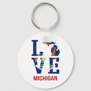 Michiganstaten kärlek nyckelring