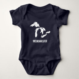 Michiganster Baby Mörk Färg Funny Michigan Tee Shirt