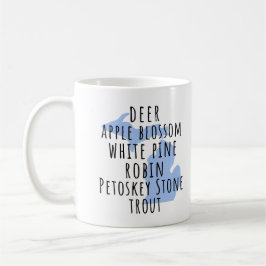 Michigansymboler Mittstaten Kaffe Mugg