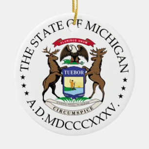 Michigantecken Julgransprydnad Keramik