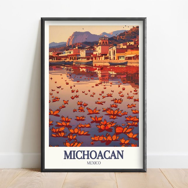 Michoacan Affisch - Michoacán Konst - Monark Fjäri (Skapare uppladdad)