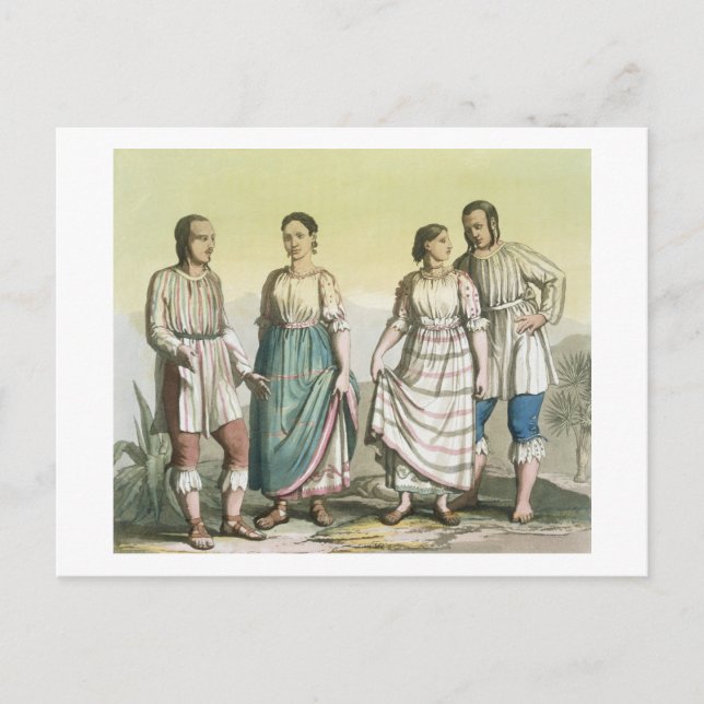 Michoacan indians i traditionell dräkt, Mexiko ( Vykort (Framsida)