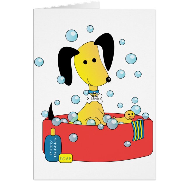 Mick och Henry Ta en bath OBS Kort (Framsidan)