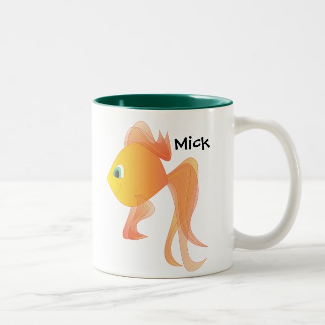 Mick the Goldfish Två-Tonad Mugg (Höger)
