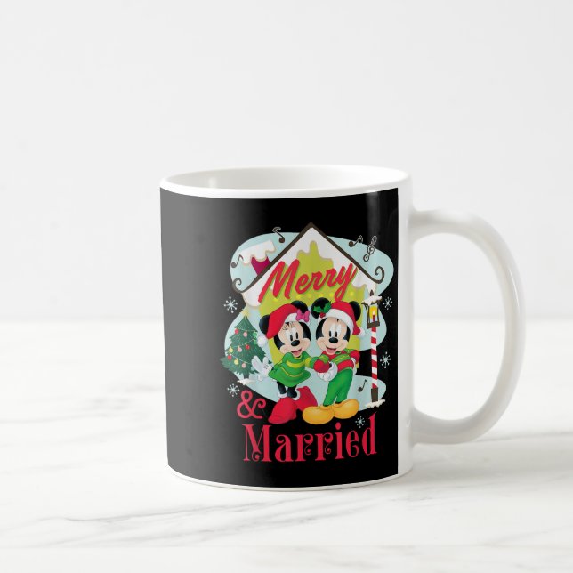 Mickey &amp; Minnie Merry &amp; Married Christmas  Kaffemugg (Höger)