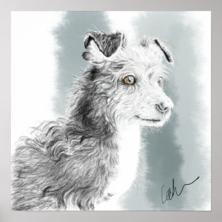 Mickey hund teckning poster