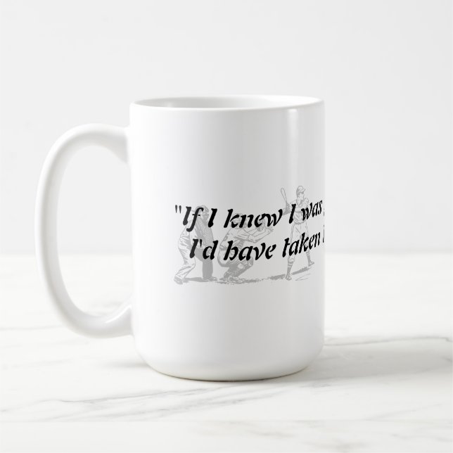 Mickey Mantle citat om att leva ett långt liv Kaffemugg (Vänster)