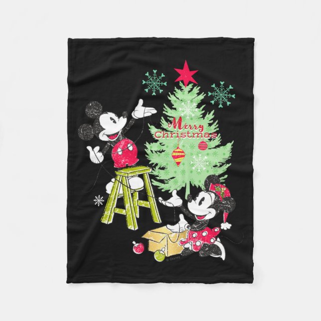 Mickey Minnie Clic Christmas Tree  Fleecefilt (Framsidan)