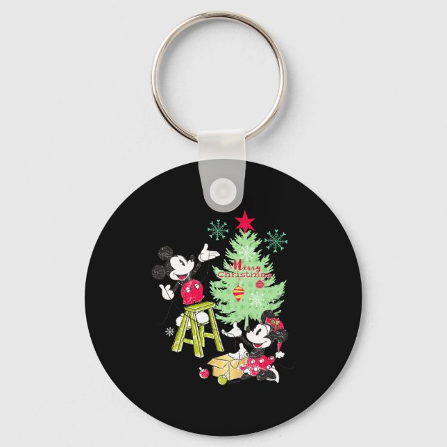 Mickey Minnie Clic Christmas Tree  Nyckelring (Framsida)