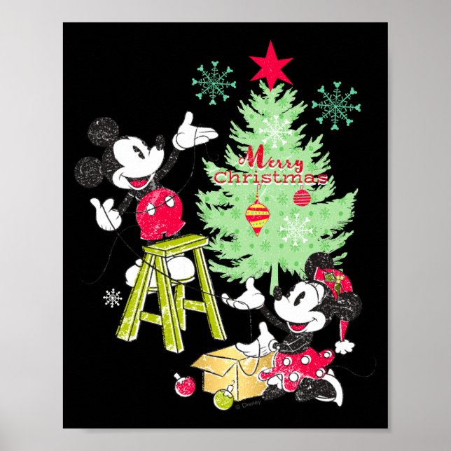 Mickey Minnie Clic Christmas Tree  Poster (Framsidan)