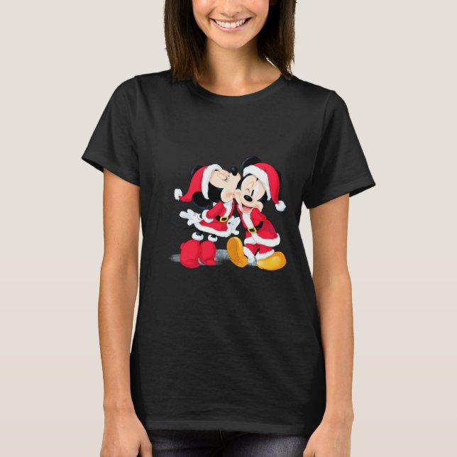 Mickey Minnie Jingle Bell Fun  T Shirt (Framsida)