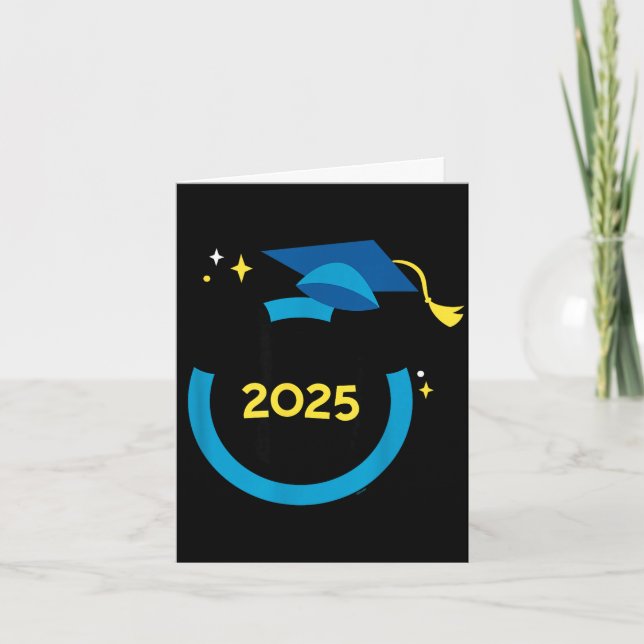 Mickey mouse blå examensmössa klass 2025  kort (Framsida)