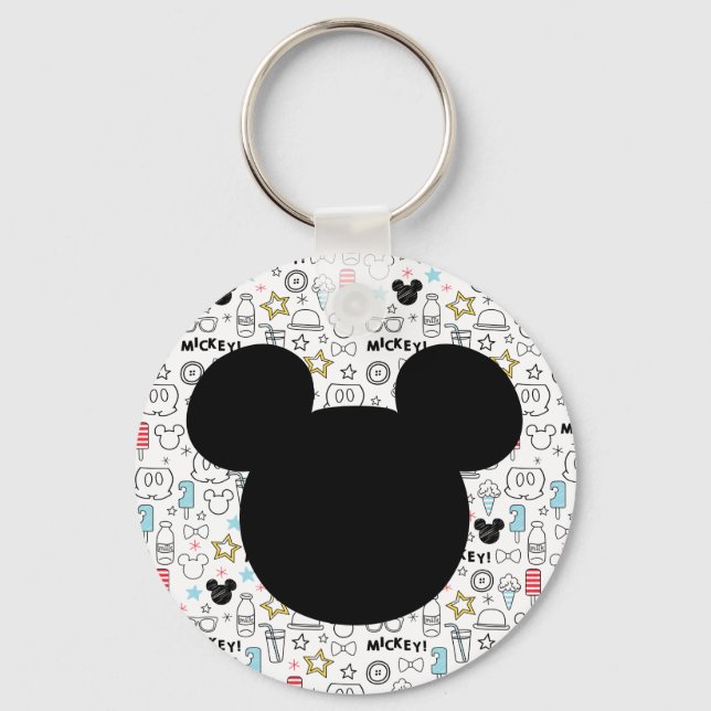 Mickey Mouse Fun Birthday key chain favor Nyckelring (Framsida)
