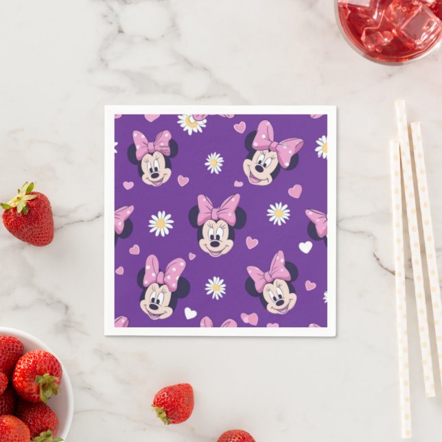 Mickey Mouse Polka Dot  purple Baby Shower Pappersservett (Insitu)