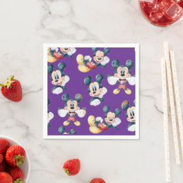 Mickey Mouse Polka Dot purple Baby Shower Pappersservett
