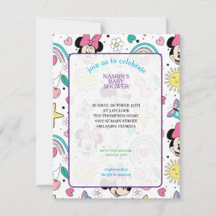 Mickey Mouse prickig baby shower Inbjudningar