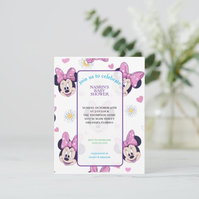 Mickey Mouse prickig baby shower Inbjudningar (Stående Fram)
