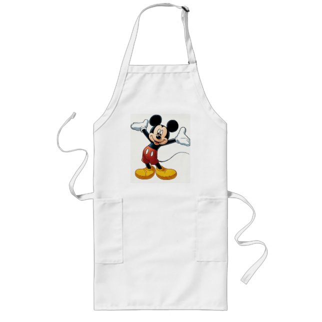 Mickey Mouse Pumpa Karaktär – Halloween Tecknad Fi Långt Förkläde (Framsidan)