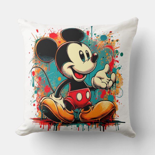 Mickey Mouse Vintage Art Kudde (Framsida)