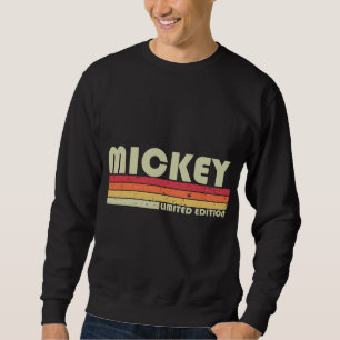 MICKEY Namn Personlig Retro Vintage 80 s 90-tal Bi Lång Ärmad Tröja
