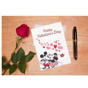Mickey och Minnie Valentine Julkort