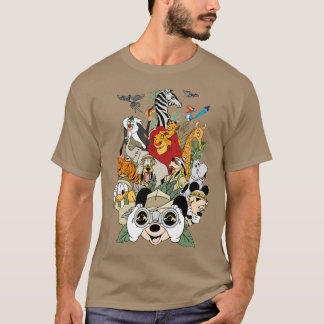 Mickey och vänner Djurriket vintage tjej fam T Shirt