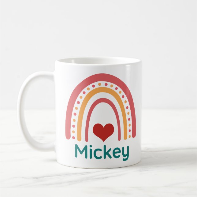 Mickey Vintage Boho Rainbow Kaffemugg (Vänster)