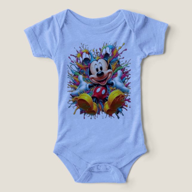 Mickeys Magic Stänk T Shirt (Design Framsida)