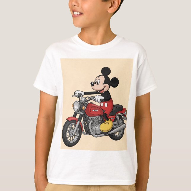 Mickey's Motorcycle Äventyr t-shirt (Framsida)